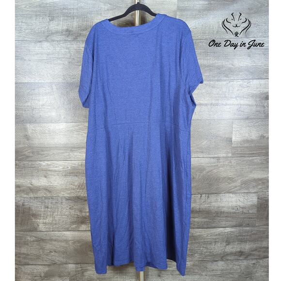 Liz Claiborne Plus Size Button Front Short Sleeve Dress Size 3X - Picture 2 of 7